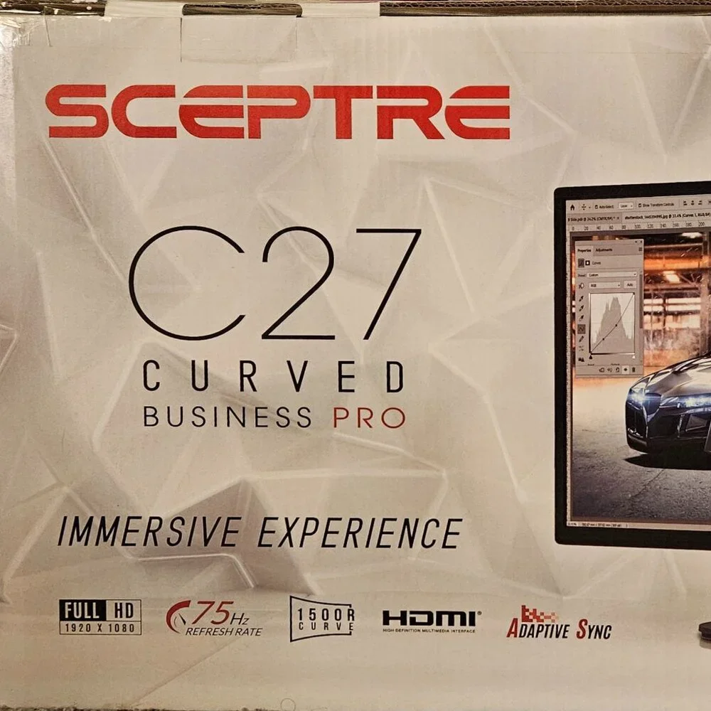 SALE!! Spectre 27" Curved Computer Monitor 1920 x 1080 Full HD 75Hz, 1500R curve - Picture 1 of 8